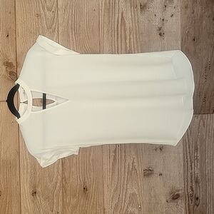 Express Cream Double V Neck Top Size XSmall